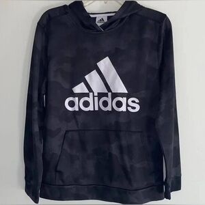 VGUC-Adidas Trefoil Camo Hooded Pullover Sweatshirt